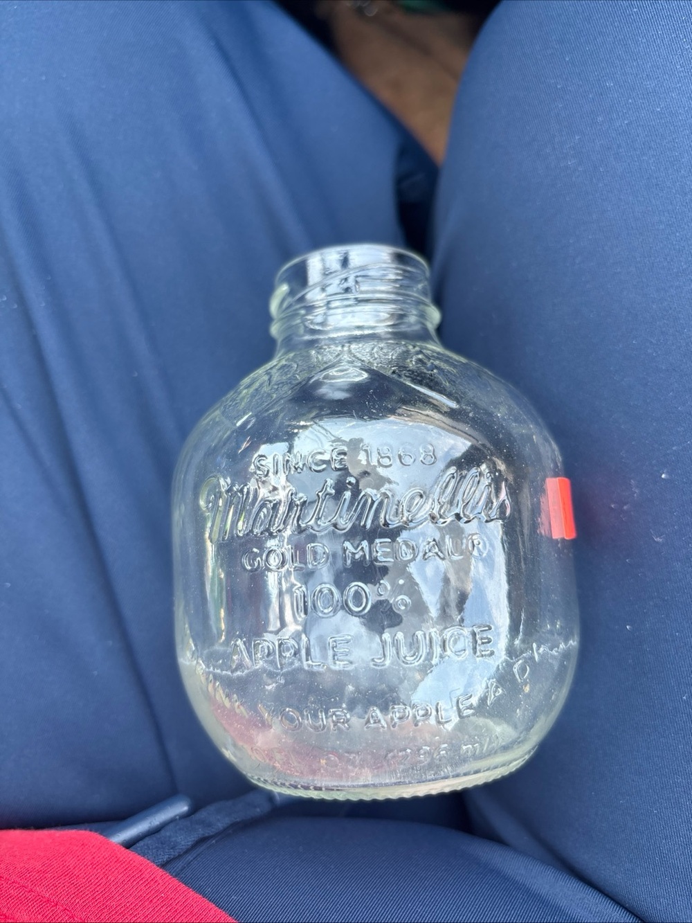 Clear Glass Apple Juice Bottle - Clear